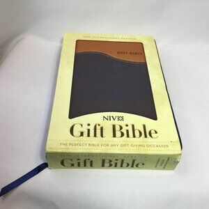 NEW NIV Gift Holy Bible by Zondervan 2011, Italian Duo Tone Leather Gold Edge